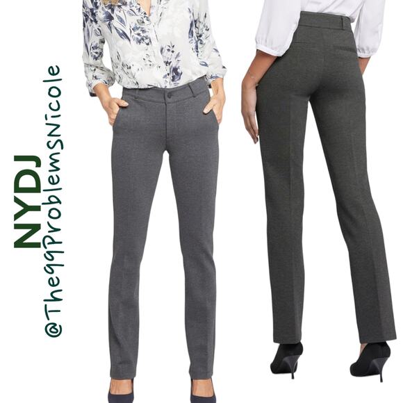 NYDJ Sculpt Her Classic Trousers in Charcoal - Picture 1 of 7